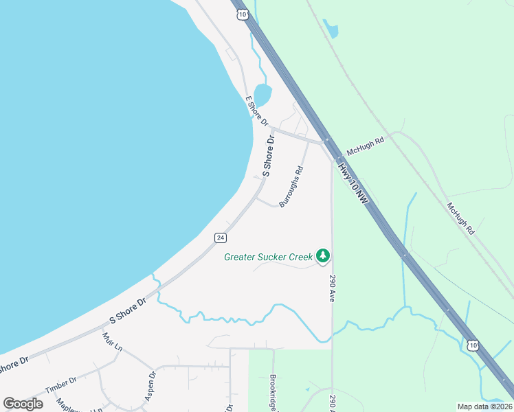 map of restaurants, bars, coffee shops, grocery stores, and more near 1335 South Shore Drive in Detroit Lakes