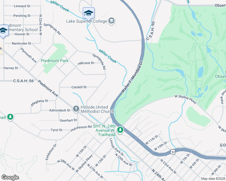 map of restaurants, bars, coffee shops, grocery stores, and more near 2102 Springvale Court in Duluth