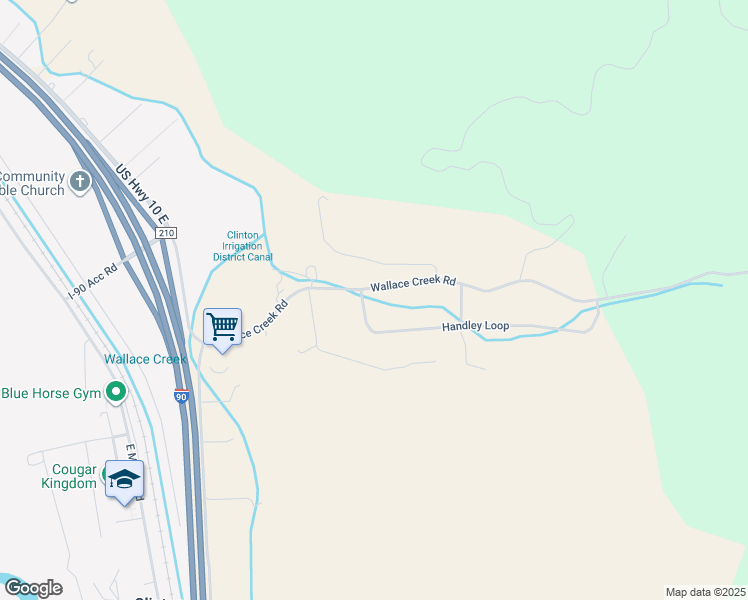 map of restaurants, bars, coffee shops, grocery stores, and more near 20918 Handley Loop in Clinton