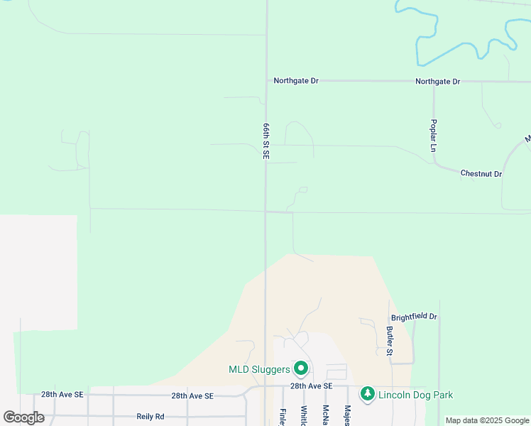 map of restaurants, bars, coffee shops, grocery stores, and more near 2201 66th Street Southeast in Bismarck
