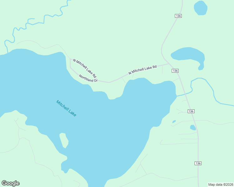 map of restaurants, bars, coffee shops, grocery stores, and more near 17251 North Mitchell Lake Road in Fifty Lakes