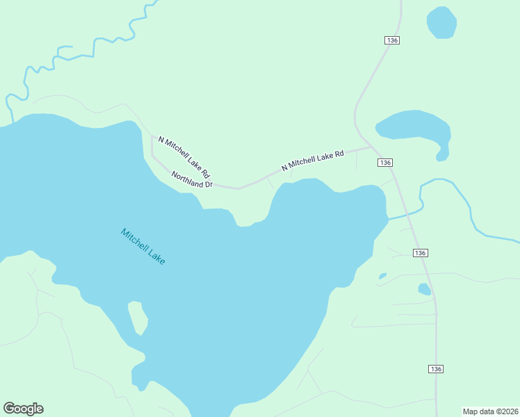 map of restaurants, bars, coffee shops, grocery stores, and more near 17251 North Mitchell Lake Road in Fifty Lakes