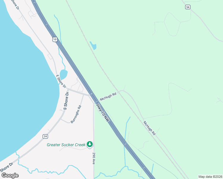 map of restaurants, bars, coffee shops, grocery stores, and more near 29010 McHugh Road in Detroit Lakes