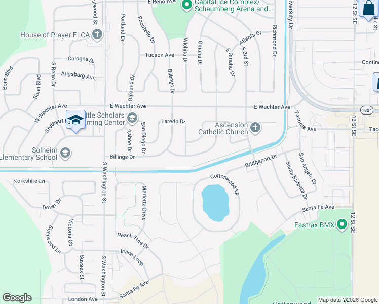 map of restaurants, bars, coffee shops, grocery stores, and more near 464 Laredo Drive in Bismarck
