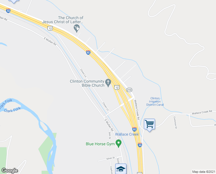 map of restaurants, bars, coffee shops, grocery stores, and more near 9635 Clown Lane in Clinton