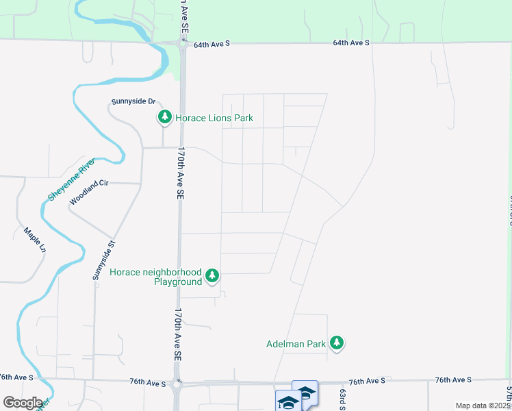 map of restaurants, bars, coffee shops, grocery stores, and more near Unnamed Road in Horace