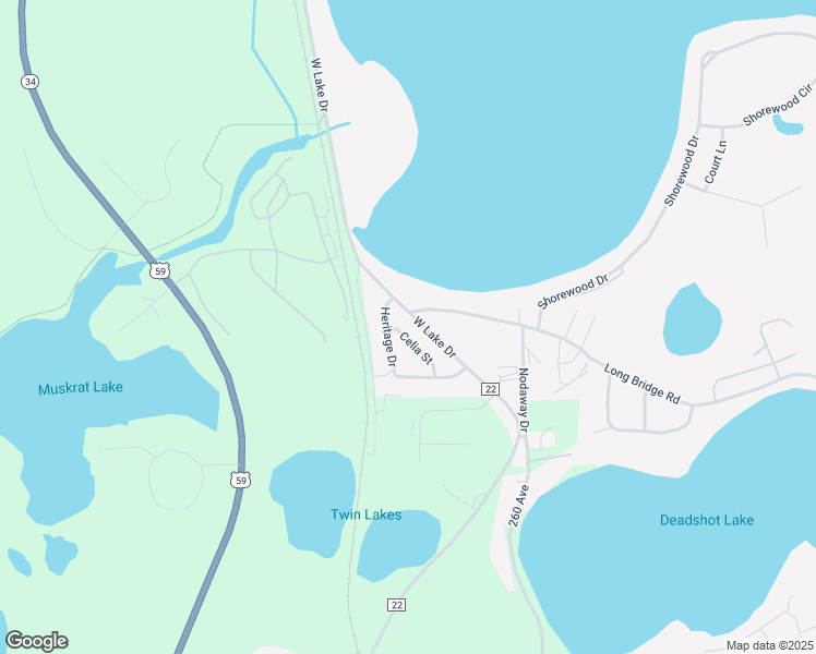 map of restaurants, bars, coffee shops, grocery stores, and more near 1818 Heritage Drive in Detroit Lakes