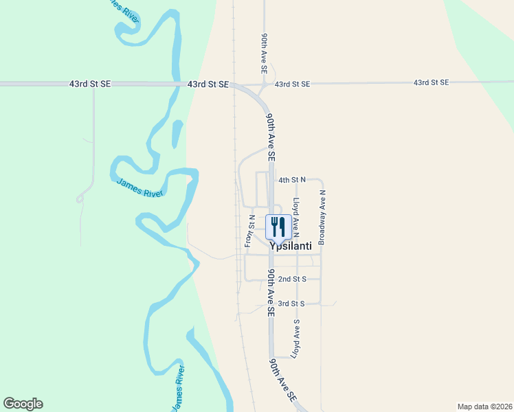 map of restaurants, bars, coffee shops, grocery stores, and more near 300 Jefferson Street West in Ypsilanti