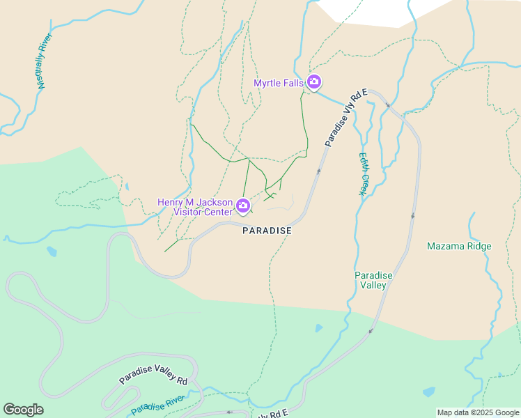 map of restaurants, bars, coffee shops, grocery stores, and more near Paradise Drive in Lewis County