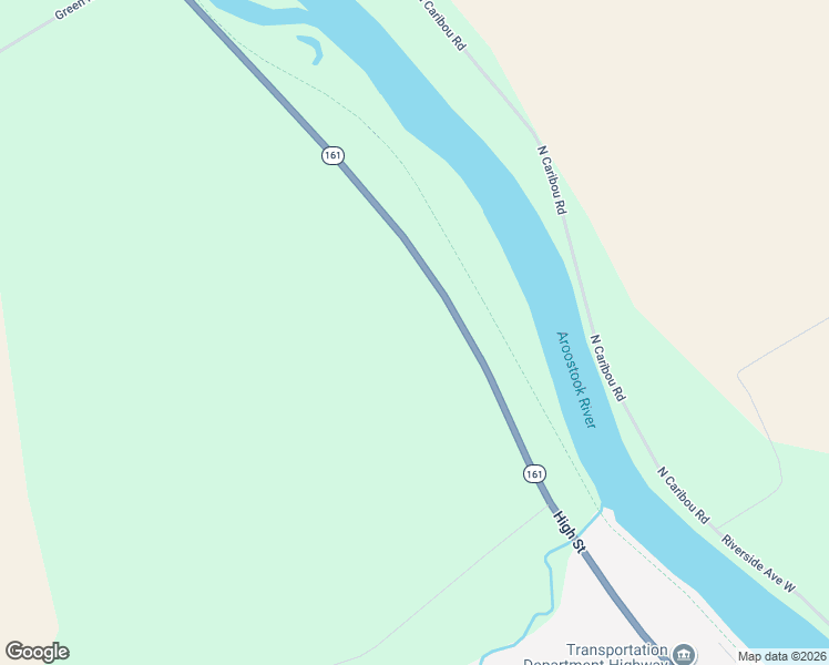 map of restaurants, bars, coffee shops, grocery stores, and more near 35 South Caribou Road in Fort Fairfield