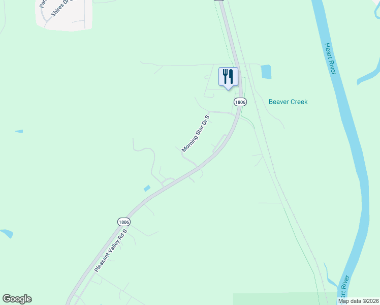 map of restaurants, bars, coffee shops, grocery stores, and more near Morning Star Drive South in Mandan