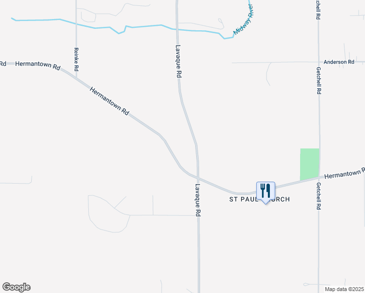 map of restaurants, bars, coffee shops, grocery stores, and more near 5127 Hermantown Road in Hermantown