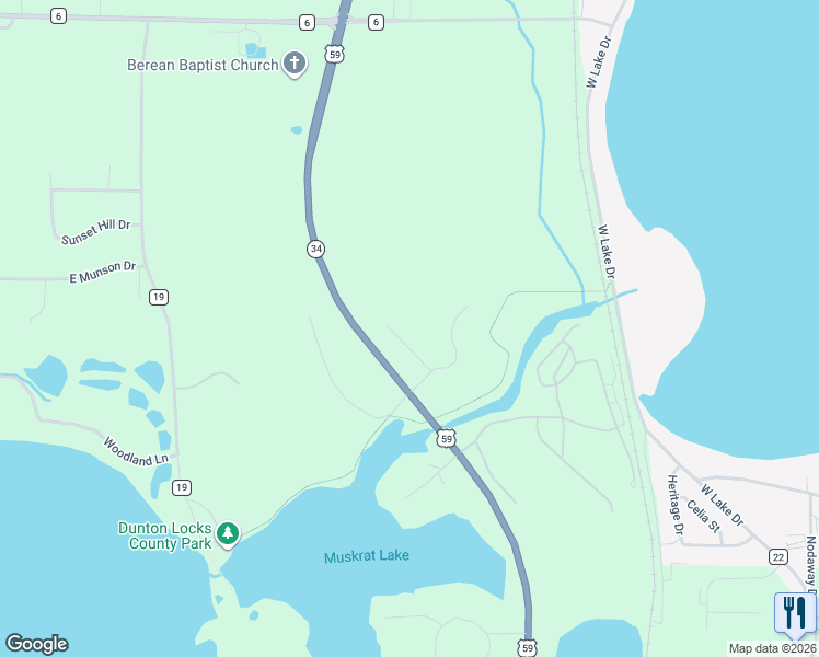 map of restaurants, bars, coffee shops, grocery stores, and more near 14795 U.S. 59 in Detroit Lakes