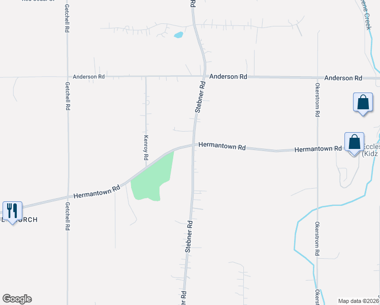 map of restaurants, bars, coffee shops, grocery stores, and more near 4899 Hermantown Road in Hermantown