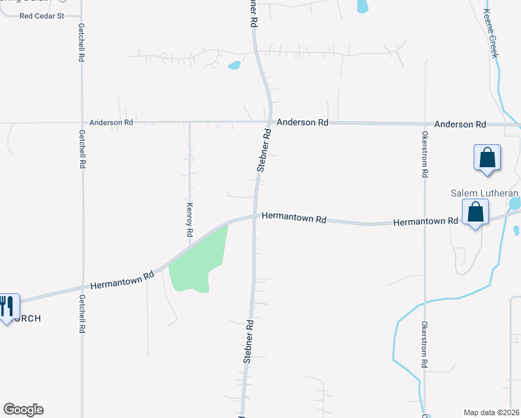 map of restaurants, bars, coffee shops, grocery stores, and more near 4899 Hermantown Road in Hermantown