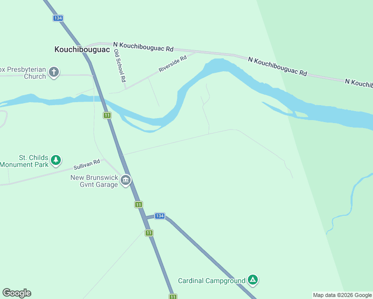 map of restaurants, bars, coffee shops, grocery stores, and more near 60 South Kouchibouguac Road in Kouchibouguac