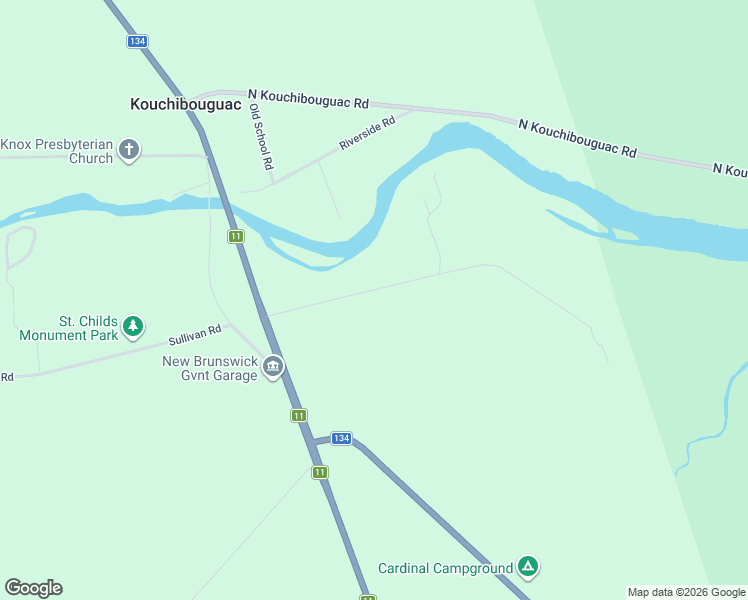 map of restaurants, bars, coffee shops, grocery stores, and more near 60 South Kouchibouguac Road in Kouchibouguac