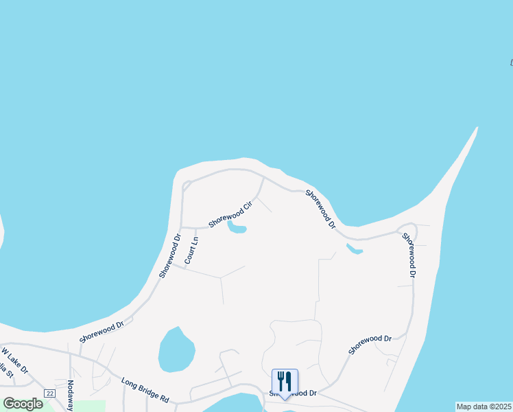 map of restaurants, bars, coffee shops, grocery stores, and more near 326 Shorewood Circle in Detroit Lakes