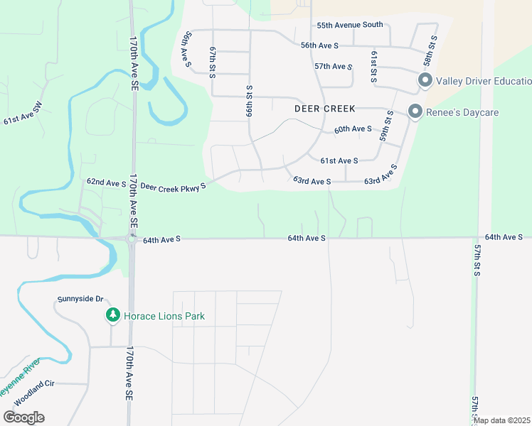 map of restaurants, bars, coffee shops, grocery stores, and more near 6403 64th Avenue South in Horace
