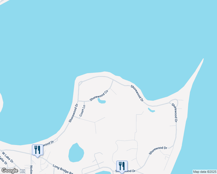 map of restaurants, bars, coffee shops, grocery stores, and more near 326 Shorewood Circle in Detroit Lakes