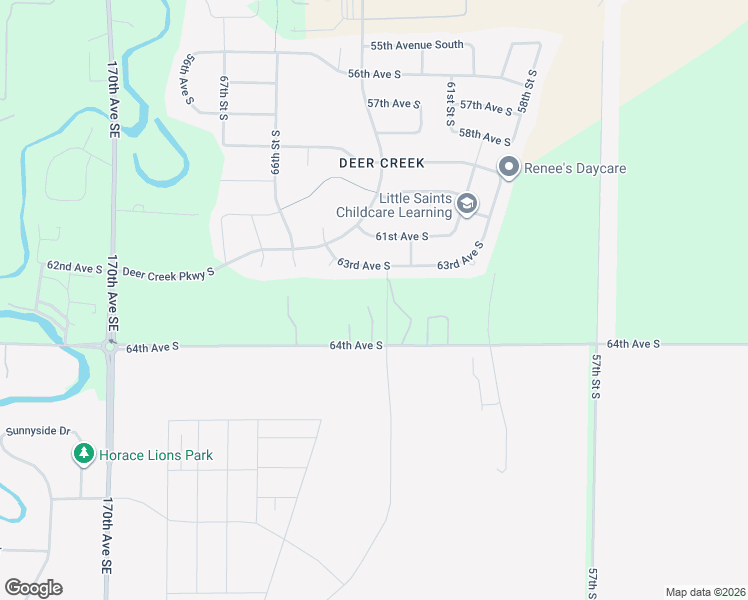 map of restaurants, bars, coffee shops, grocery stores, and more near 6303 64th Avenue South in Horace