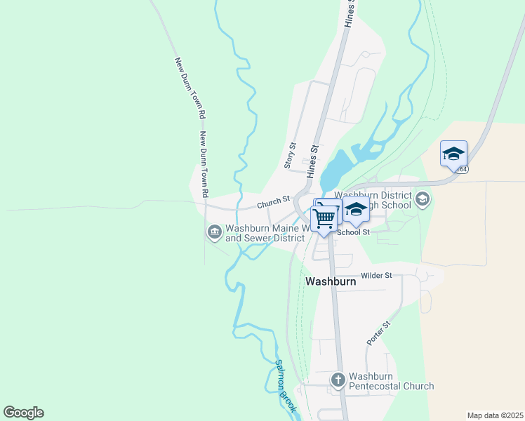 map of restaurants, bars, coffee shops, grocery stores, and more near 24 Church Street in Mapleton