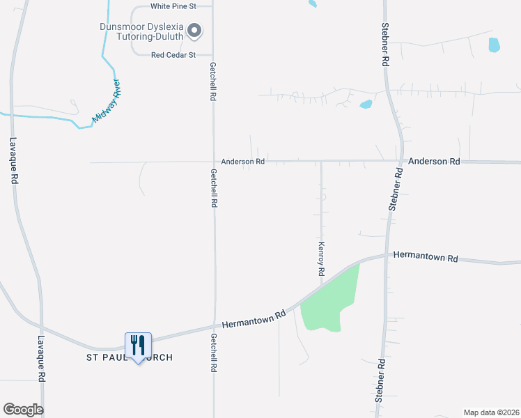 map of restaurants, bars, coffee shops, grocery stores, and more near 4980 Anderson Road in Hermantown