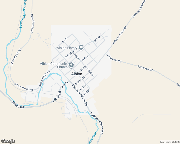 map of restaurants, bars, coffee shops, grocery stores, and more near 101-105 E 2nd St in Albion