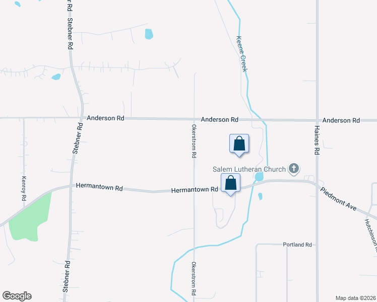 map of restaurants, bars, coffee shops, grocery stores, and more near 3879 Okerstrom Road in Hermantown