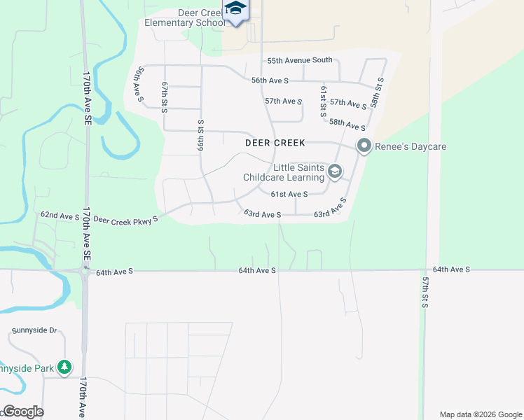 map of restaurants, bars, coffee shops, grocery stores, and more near 6303 64th Avenue South in Horace