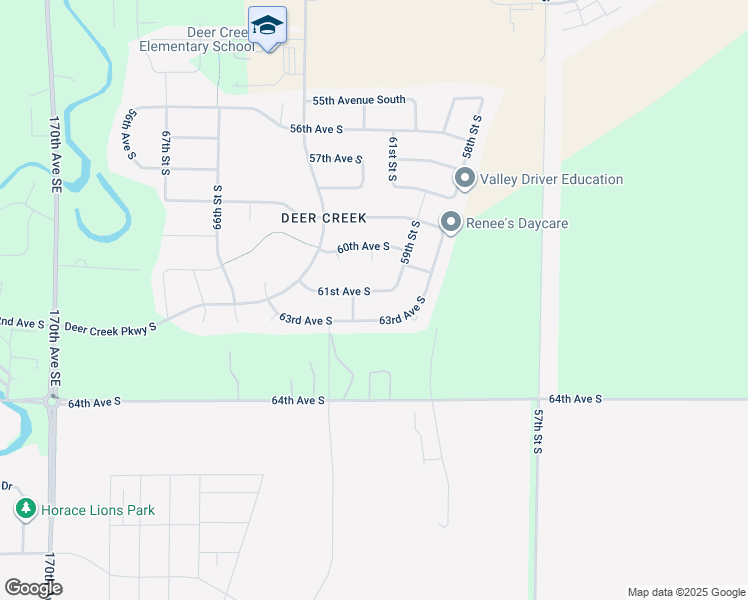 map of restaurants, bars, coffee shops, grocery stores, and more near 6084 61st Avenue South in Fargo