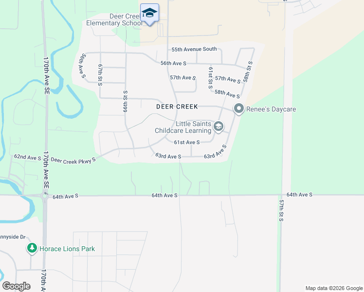 map of restaurants, bars, coffee shops, grocery stores, and more near 6195 64th Avenue South in Fargo
