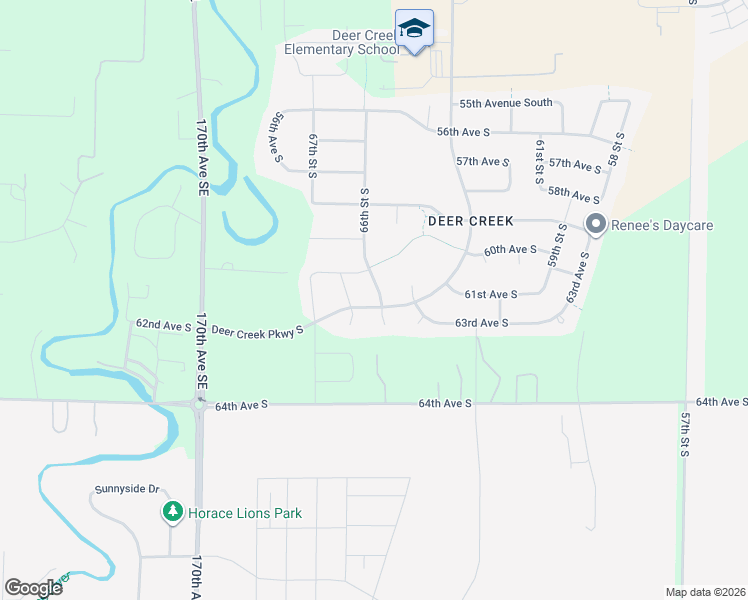 map of restaurants, bars, coffee shops, grocery stores, and more near 6403 64th Avenue South in Horace