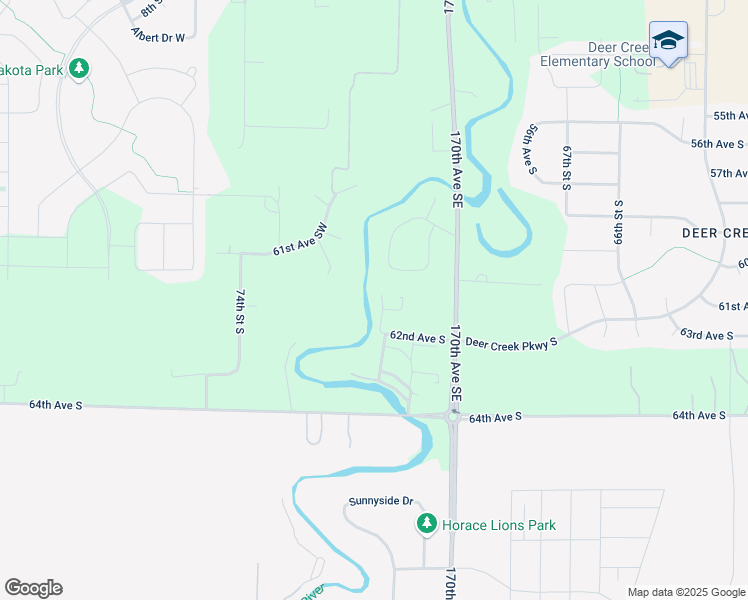 map of restaurants, bars, coffee shops, grocery stores, and more near 6965-6985 Horseshoe Bend in Horace