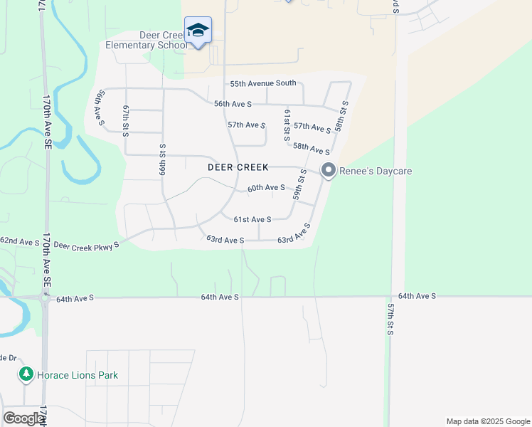 map of restaurants, bars, coffee shops, grocery stores, and more near 6084 61st Avenue South in Fargo
