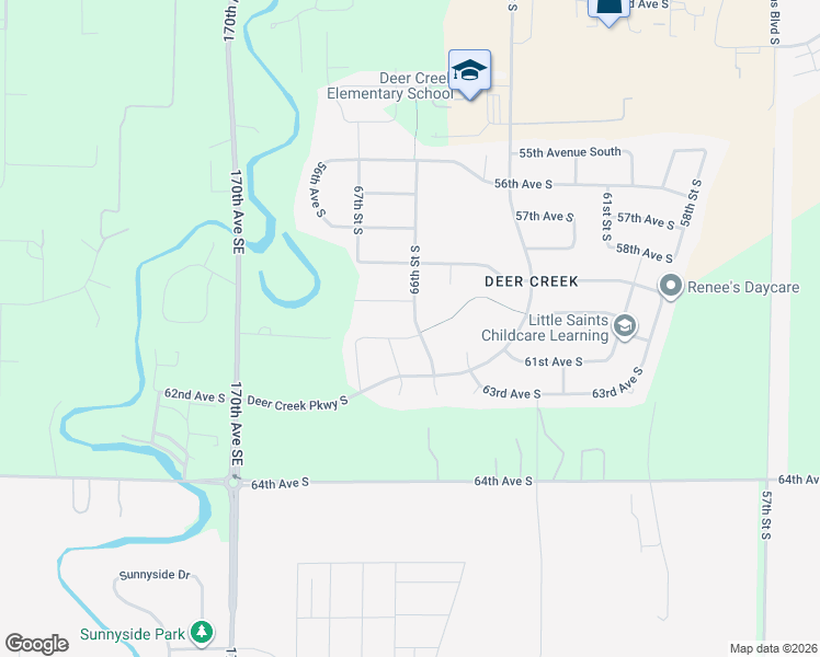 map of restaurants, bars, coffee shops, grocery stores, and more near 5980 66th Street South in Fargo