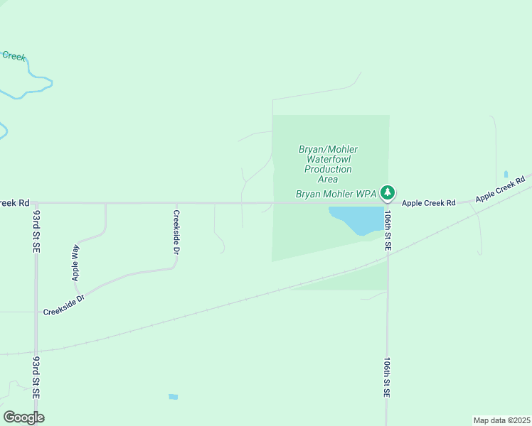 map of restaurants, bars, coffee shops, grocery stores, and more near 10051-10163 Apple Creek Road in Menoken