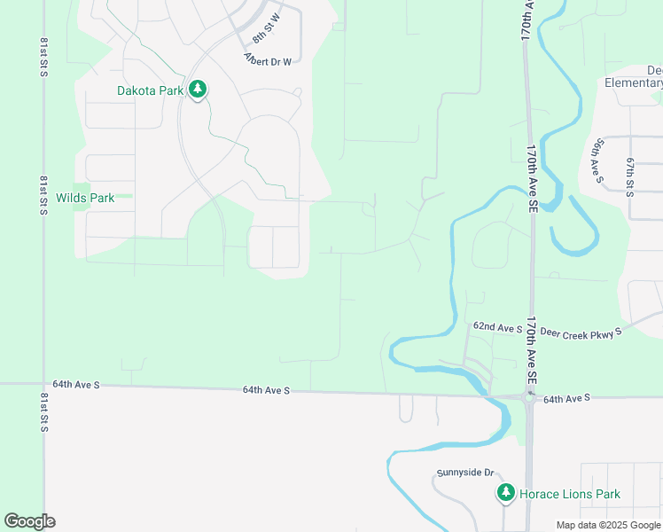 map of restaurants, bars, coffee shops, grocery stores, and more near 6107 74th Street South in Horace