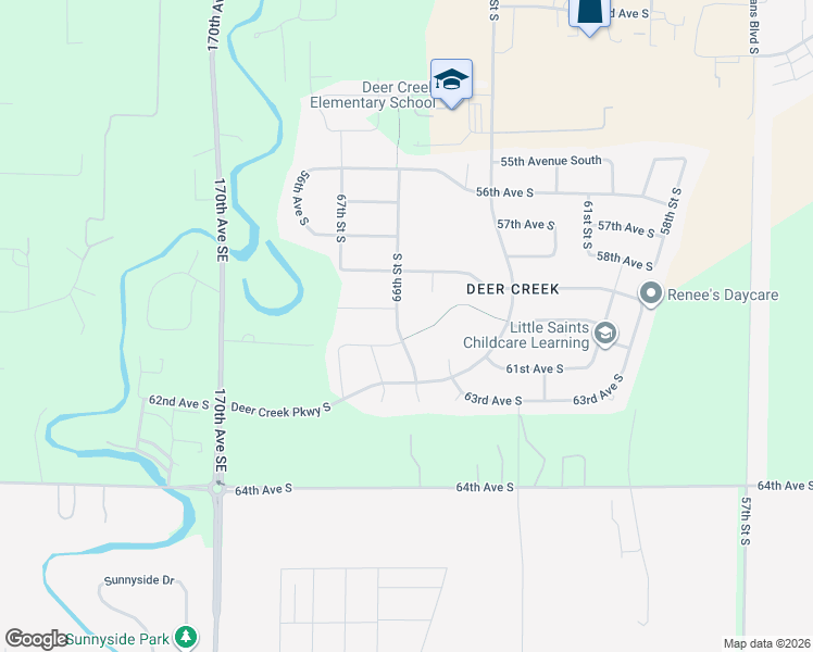 map of restaurants, bars, coffee shops, grocery stores, and more near 5980 66th Street South in Fargo