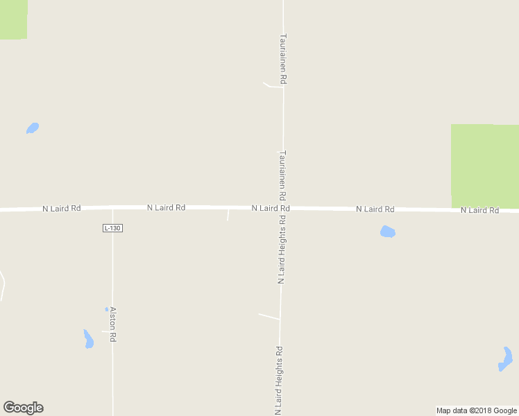 map of restaurants, bars, coffee shops, grocery stores, and more near North Laird Road in Pelkie