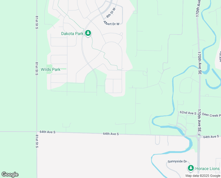 map of restaurants, bars, coffee shops, grocery stores, and more near 6107 74th Street South in Horace