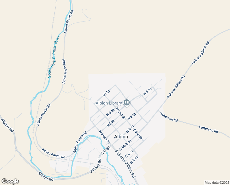 map of restaurants, bars, coffee shops, grocery stores, and more near 401 North I Street in Albion