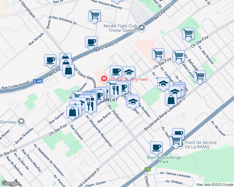 Ste Foy Quebec Map 1245 Chemin Sainte-Foy, Québec Qc - Walk Score