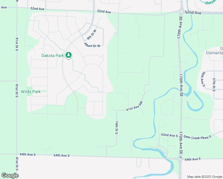 map of restaurants, bars, coffee shops, grocery stores, and more near 7413 60th Avenue South in Horace