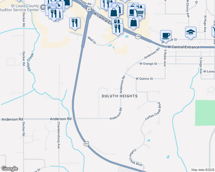 map of restaurants, bars, coffee shops, grocery stores, and more near 3937 Fountain Gate Drive in Duluth