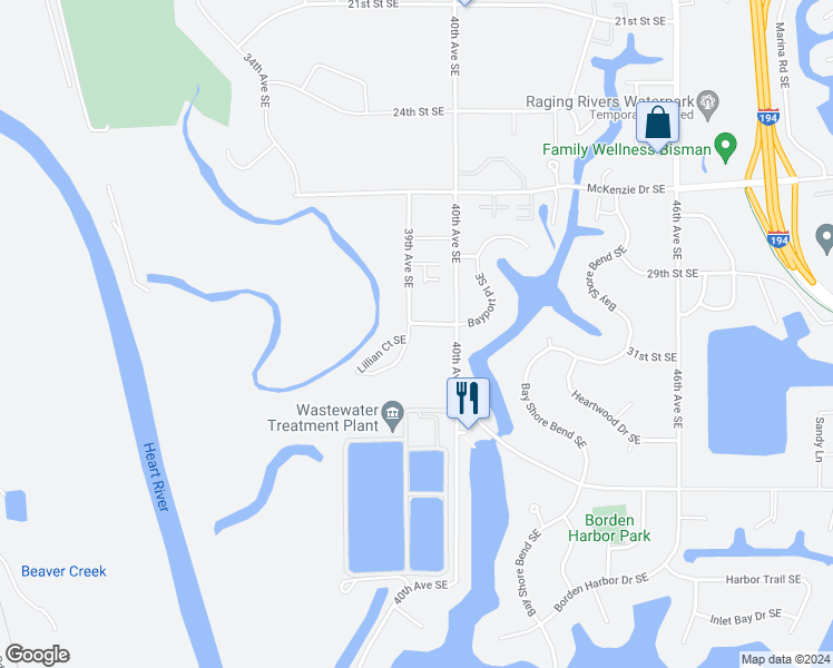 map of restaurants, bars, coffee shops, grocery stores, and more near 4001 29th Street Southeast in Mandan