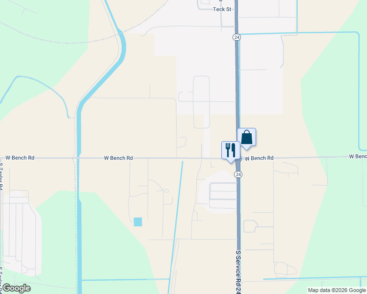 map of restaurants, bars, coffee shops, grocery stores, and more near 2118 West Bench Road in Othello