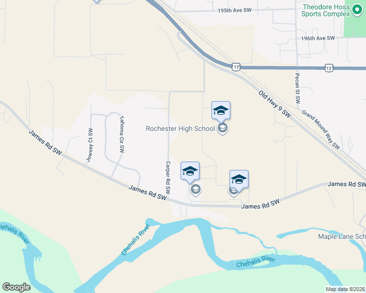 map of restaurants, bars, coffee shops, grocery stores, and more near 20020 Carper Road Southwest in Rochester
