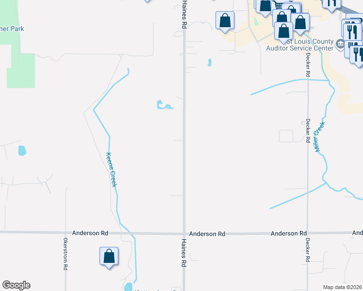 map of restaurants, bars, coffee shops, grocery stores, and more near 3971 Haines Road in Hermantown
