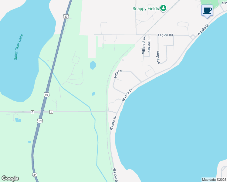 map of restaurants, bars, coffee shops, grocery stores, and more near 1086 Villa Lane in Detroit Lakes